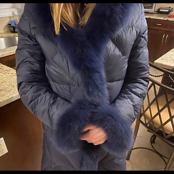 Reversible Rabbit Coat Rich Navy Blue 